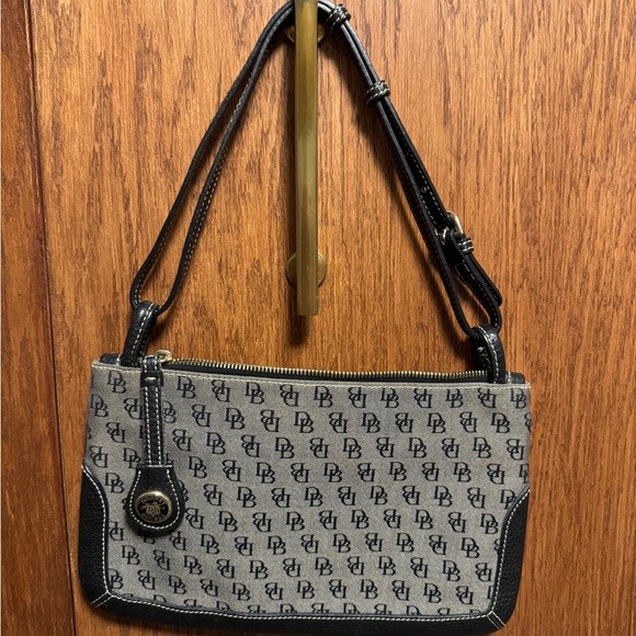 Dooney & Bourke Handbags - NWT Dooney & Bourke Mini Black and Gray Canvas Women's Clutch Bag Purse